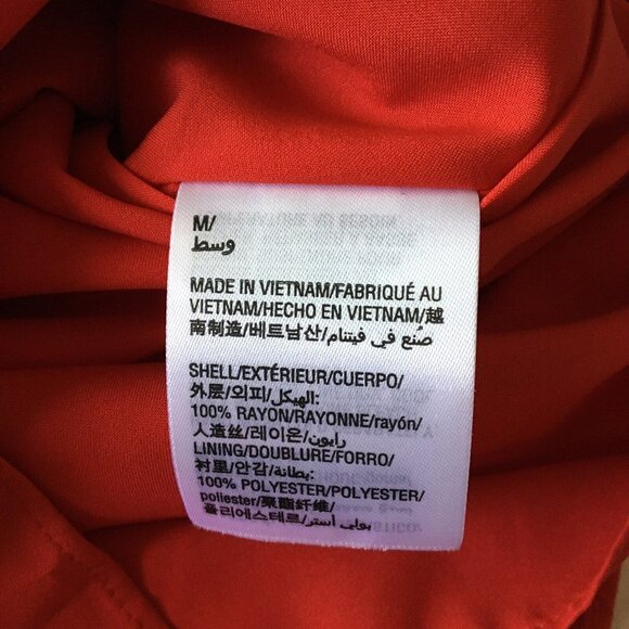 Maison Jules Rhubarb Red Strapless‎ Smocked Romper Women’s Size Medium - Picture 11 of 11